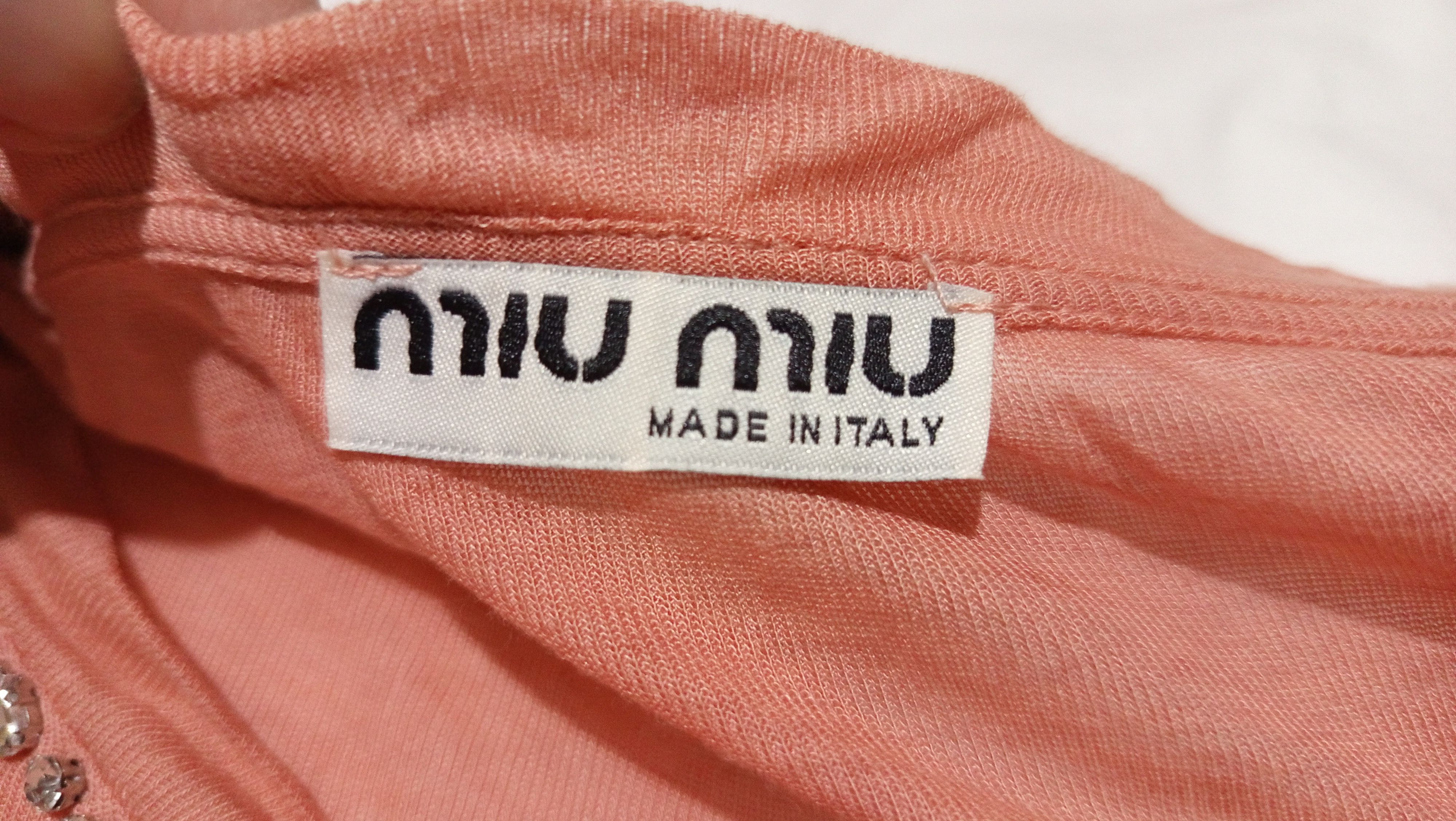Miu Miu Miu Miu V Neck Short Sleeve Shirt Size M / US 6-8 / IT 42-44 - 5 Thumbnail