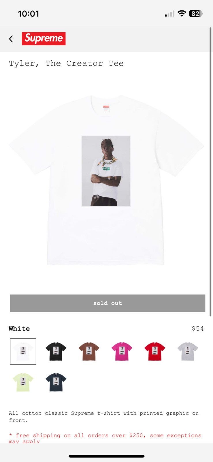 Supreme × Tyler The Creator Supreme Tyler the Creator Tee - White Large Size US L / EU 52-54 / 3 - 2 Thumbnail