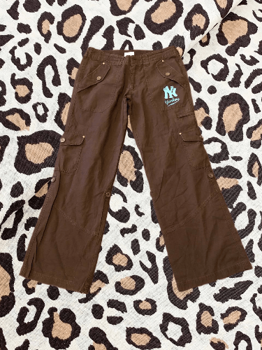 New York Yankees NY YANKEES Pants Comfort Waistband Straight Leg Cargo Size 34" / US 12 / IT 48 - 1 Thumbnail