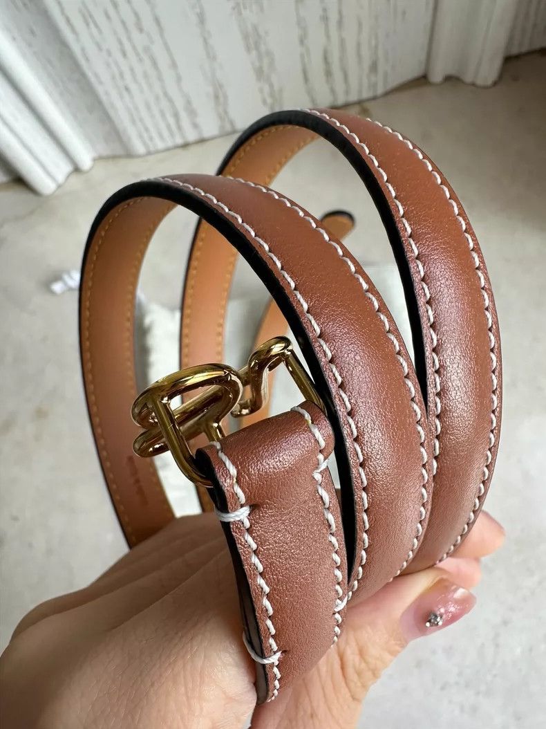 Loewe LOEWE Smooth leather fine leather narrow belt Size ONE SIZE - 5 Thumbnail