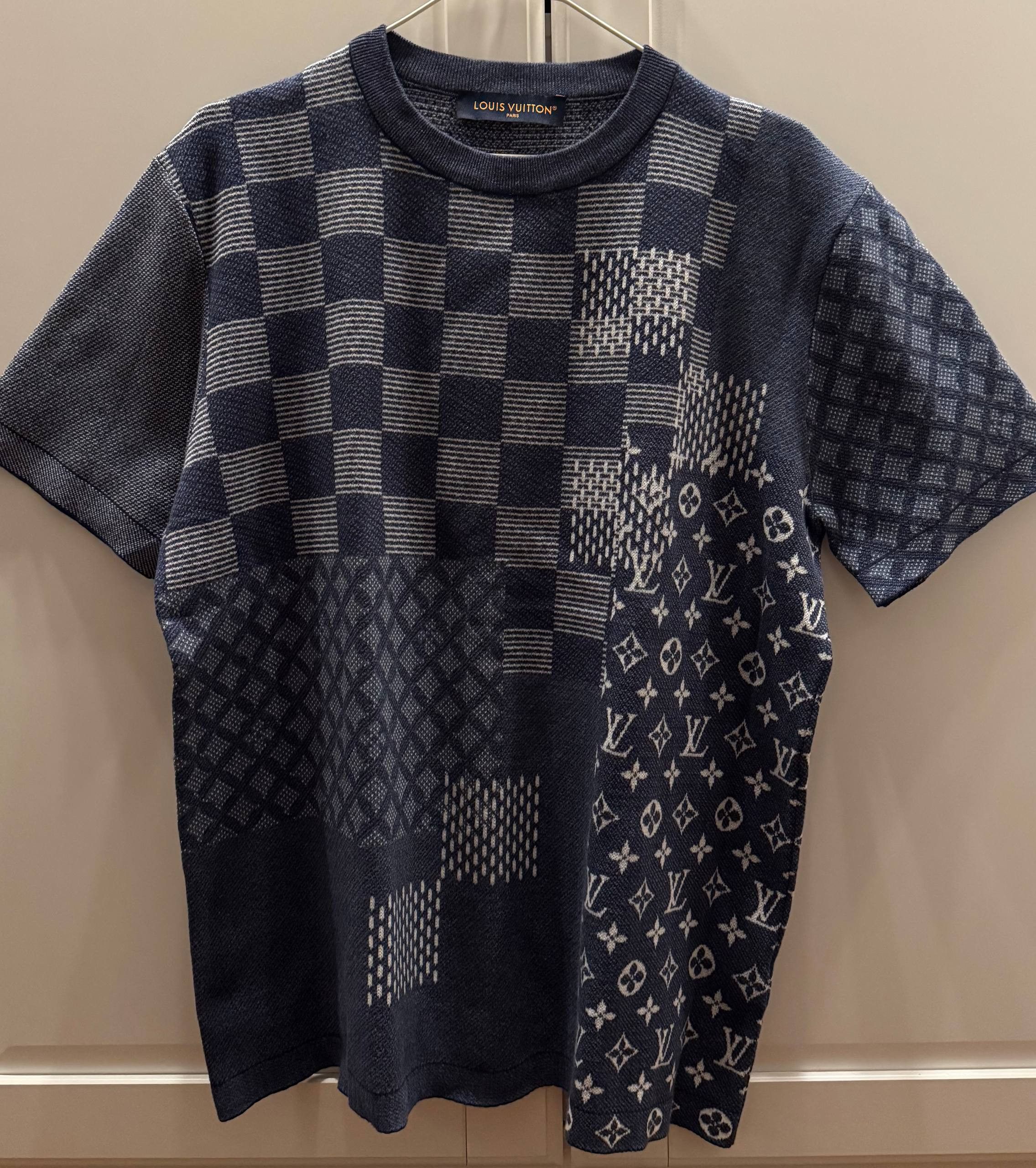 Louis Vuitton Blue Knitted Monogram T-Shirt