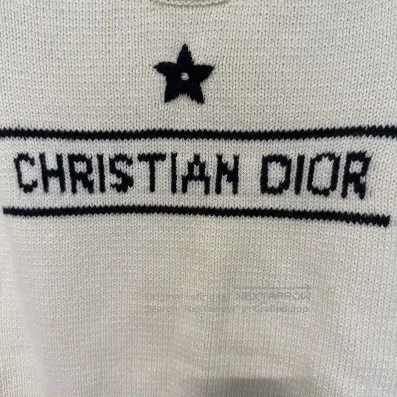 Dior Dior Women's White Wool Short Sleeve Sweater . Size M / US 6-8 / IT 42-44 - 5 Thumbnail