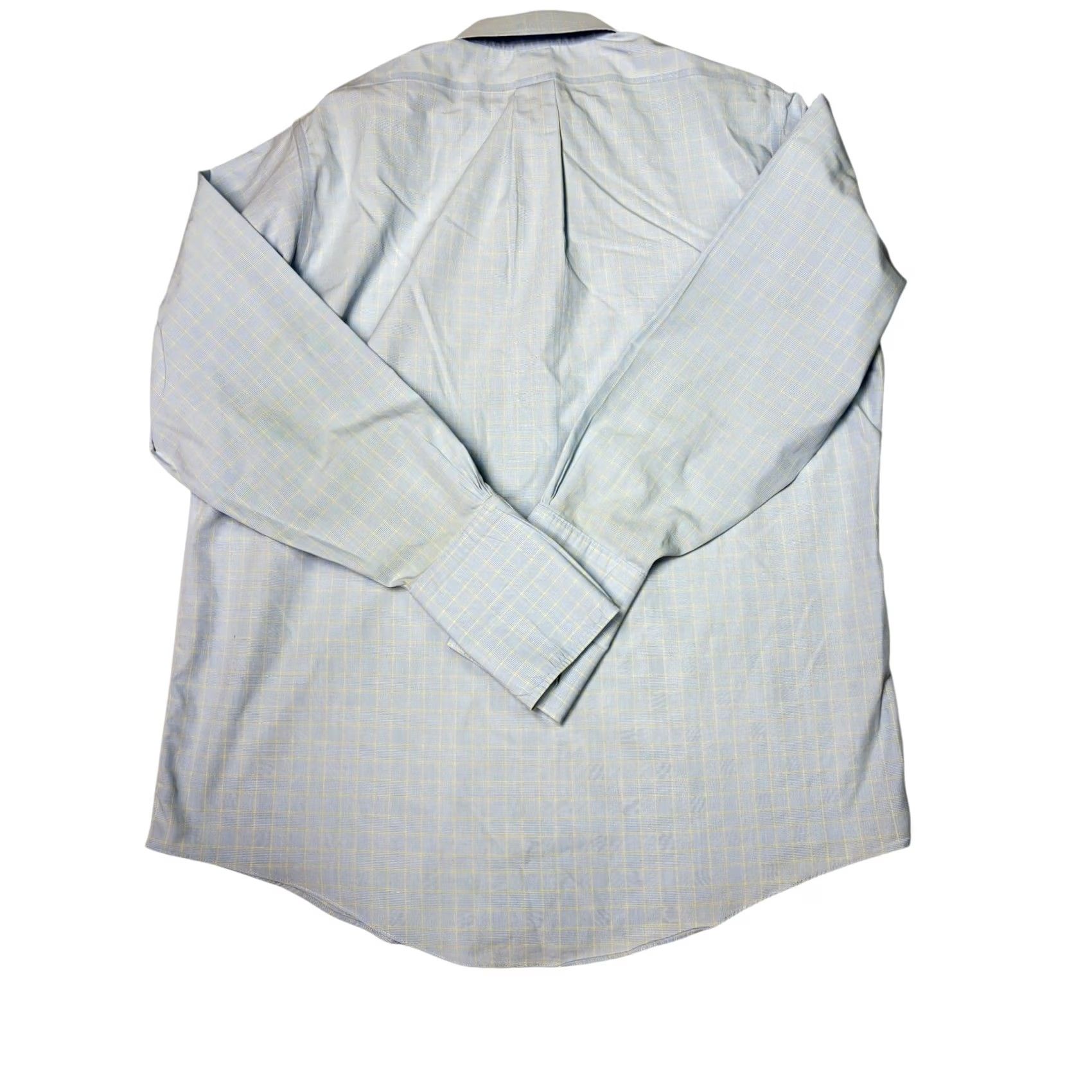 Brooks Brothers Brooks Brothers Dress Shirt Mens Long Sleeve Plaid 100% Cotton Traditional Fit 16-33 Blue Yellow Collar Point Size 42R - 7 Thumbnail