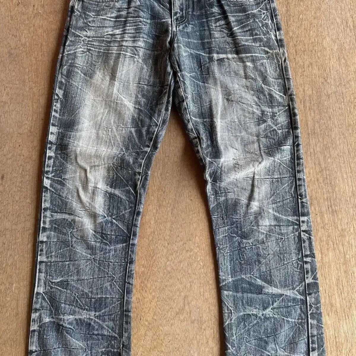 Seditionaries SICKS🔥MILD LIFE “SKULL BONES” Jeans Japan Plaid Denim Pants Size US 32 / EU 48 - 3 Thumbnail
