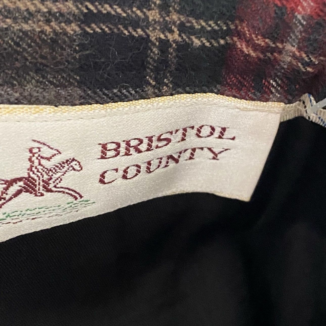 Vintage Vintage 70s Wool Plaid Pleated Skirt Gray Red L 14 Size 36" / US 14 / IT 50 - 5 Thumbnail