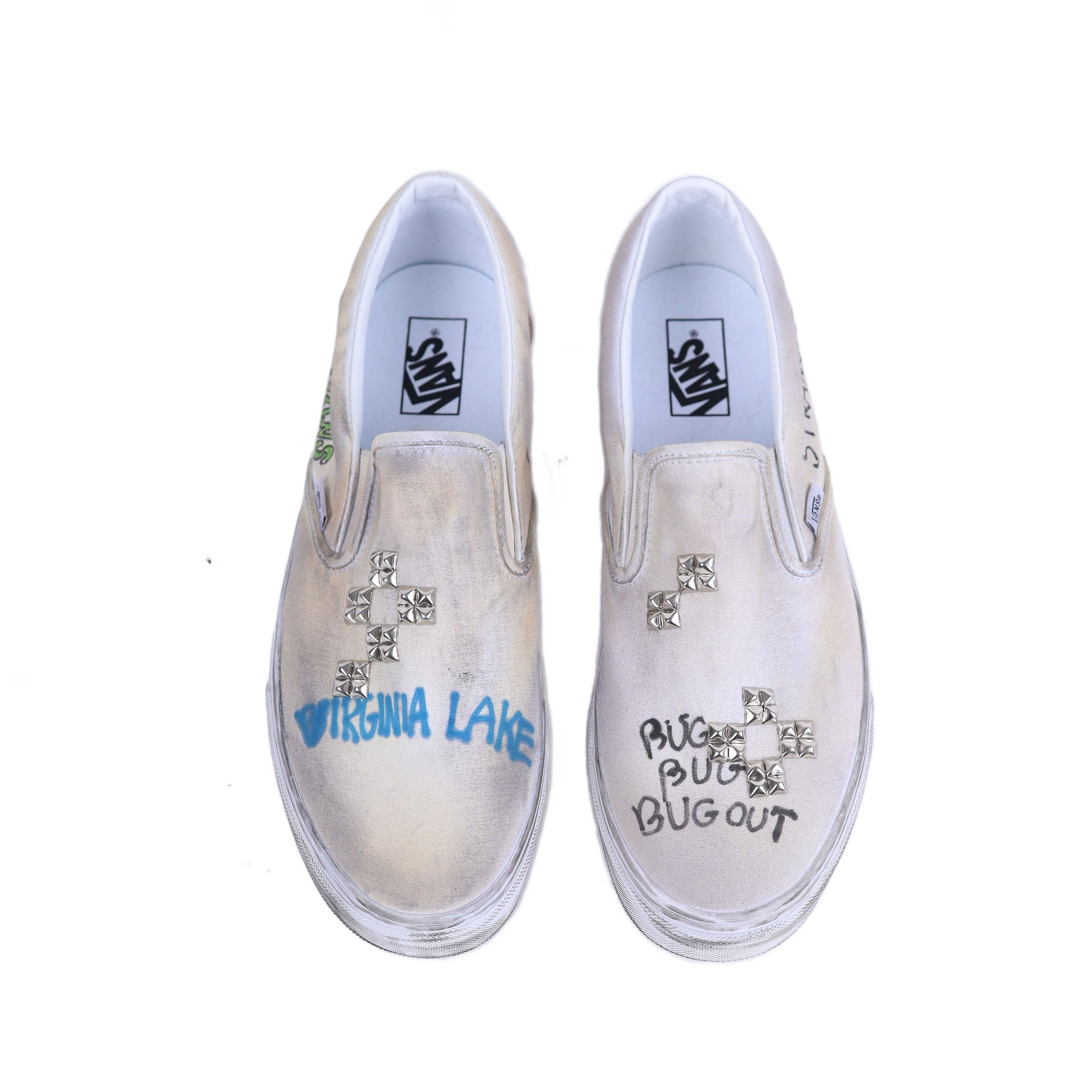 Paly Hollywood PALY 1/1 HAND DRAWN VANS SLIP ONS Size US 12 / EU 45 - 1 Thumbnail