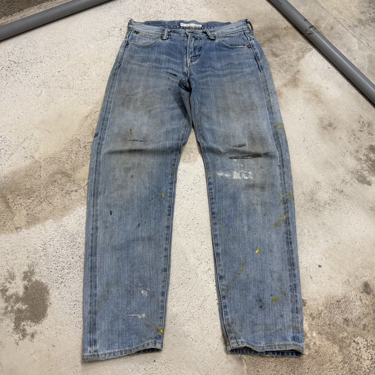 Japanese Brand Japanese Distressed Paint Splitter Dirty Denim Pants Size 27" / US 4 / IT 40 - 3 Thumbnail