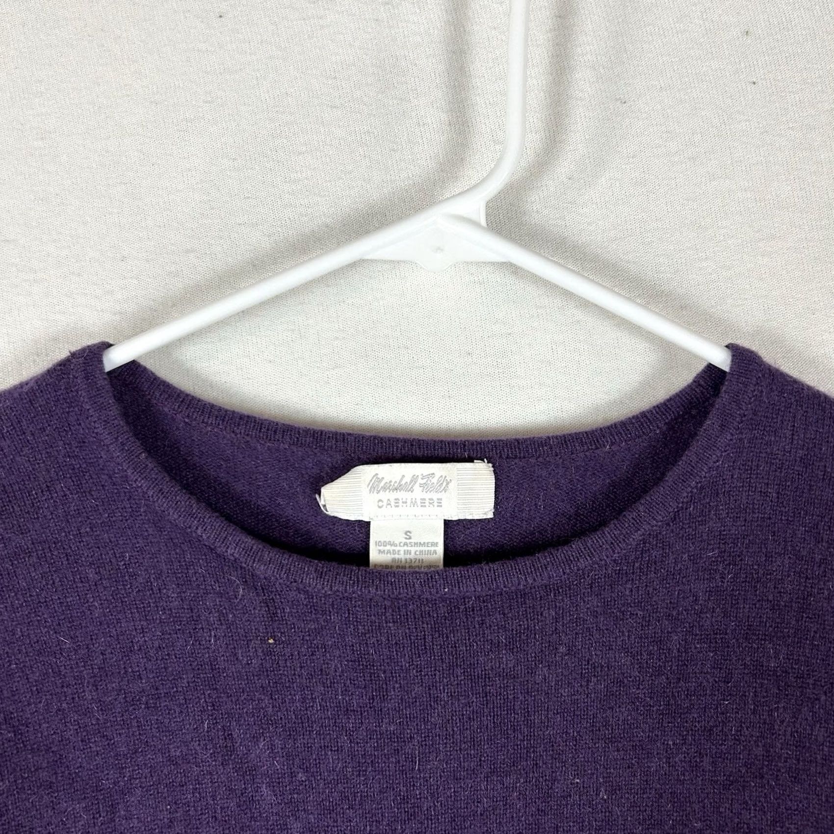 Vintage Marshall Fields 100% Cashmere Sweater Womens S Pullover Knit Purple Casual Shirt Size S / US 4 / IT 40 - 2 Thumbnail