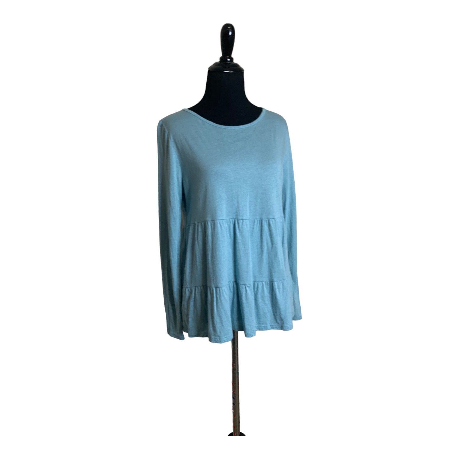 Loft LOFT Blue Long Sleeves Tiered Top Size S Size S / US 4 / IT 40 - 9 Thumbnail