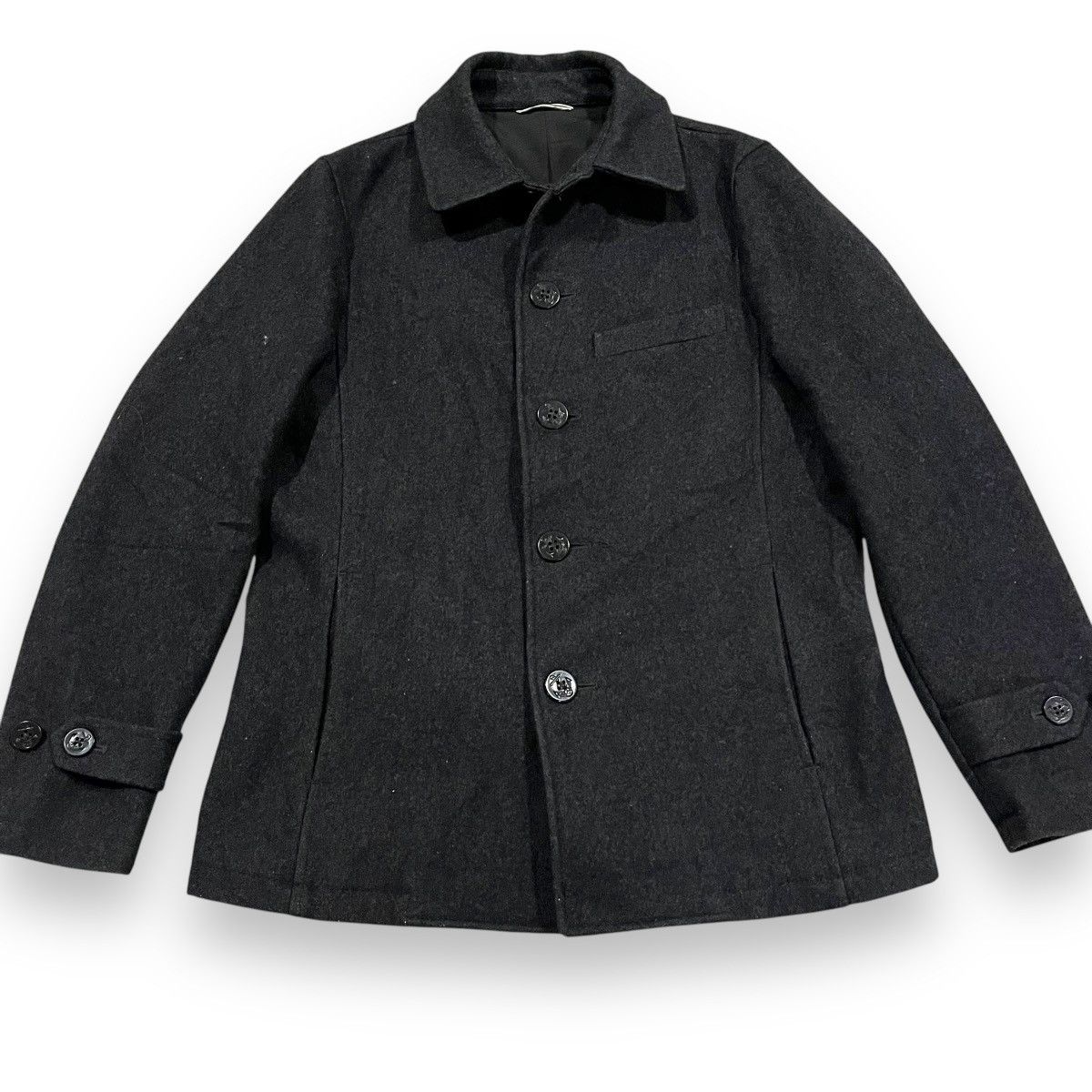 Global Work × Japanese Brand VINTAGE GLOBAL WORK WOOL PEA COAT Size US S / EU 44-46 / 1 - 1 Thumbnail