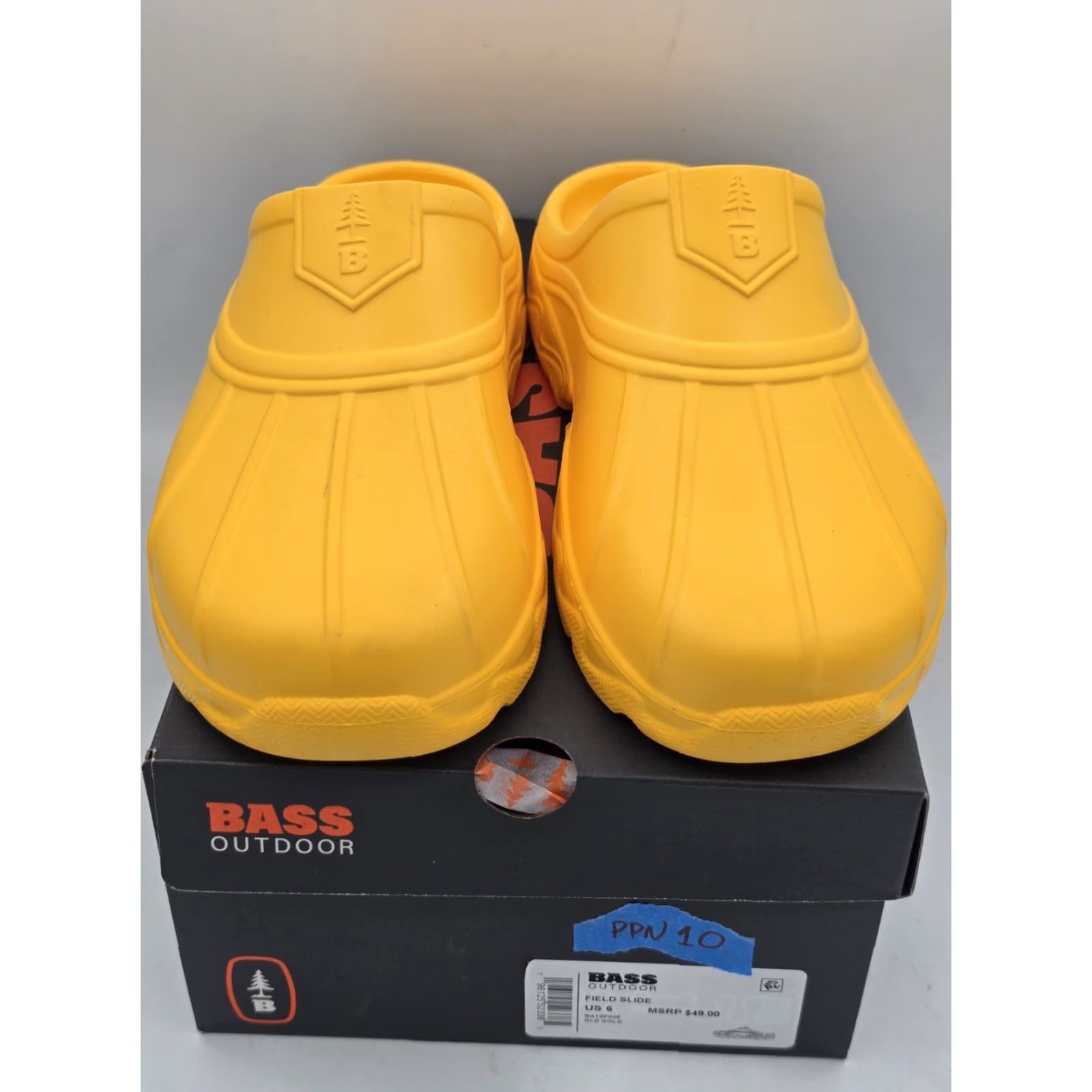 Vintage BASS OUTDOOR Mens Comfy Field Slide Slipper - SIZE M5 W6 - OLD GOLD - Outdoor Casual Sandal - Men - M Width Size ONE SIZE - 4 Thumbnail