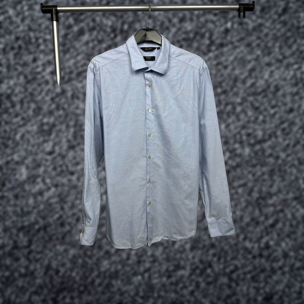 Paul Smith Paul Smith Mens Long Sleeve Shirt L Button-Up Collared Cotton Blue Shirt Mens L Navy Blue 90s? Size US L / EU 52-54 / 3 - 1 Thumbnail
