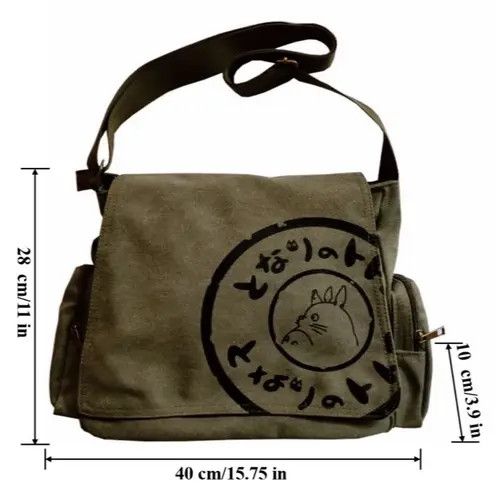 Anime Canvas Messenger Bag Vintage y2k cool print 90’s Size ONE SIZE - 3 Thumbnail