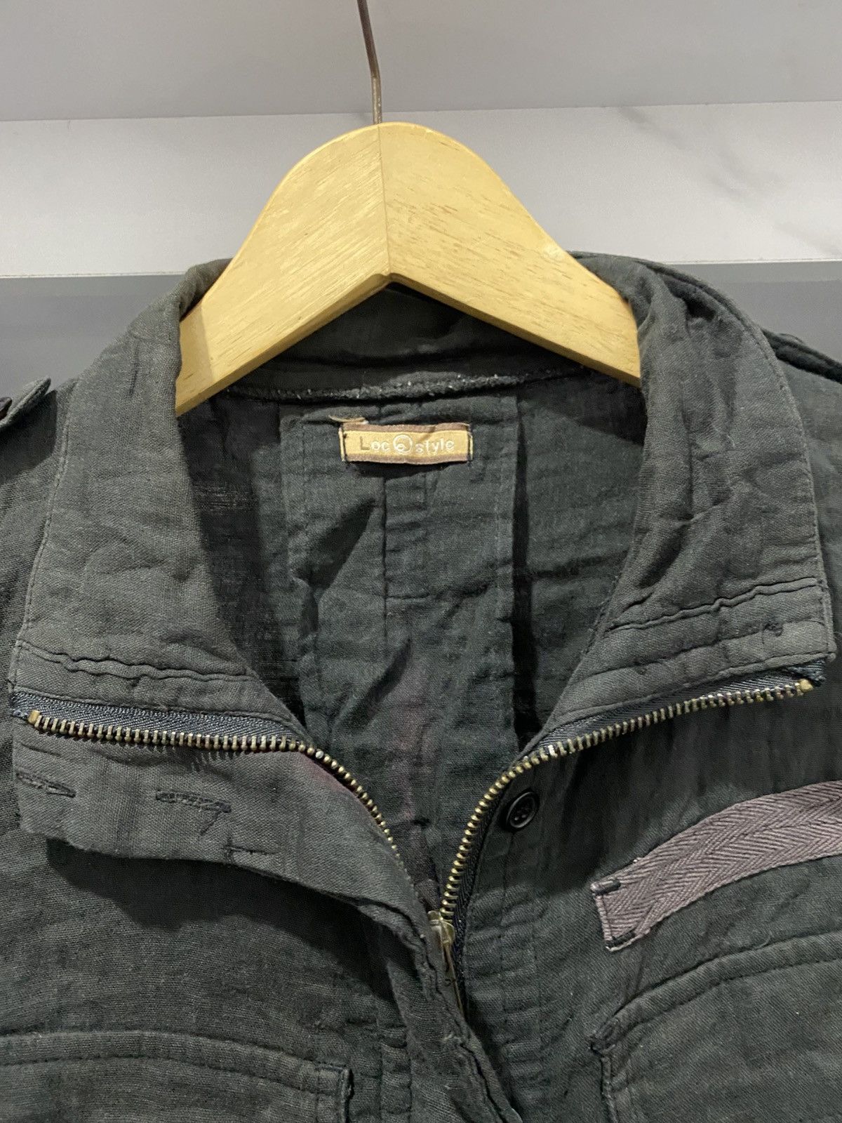 If Six Was Nine Japanese Linen Jacket Vkei 2000s Army Styled goa fuga Size US L / EU 52-54 / 3 - 6 Thumbnail