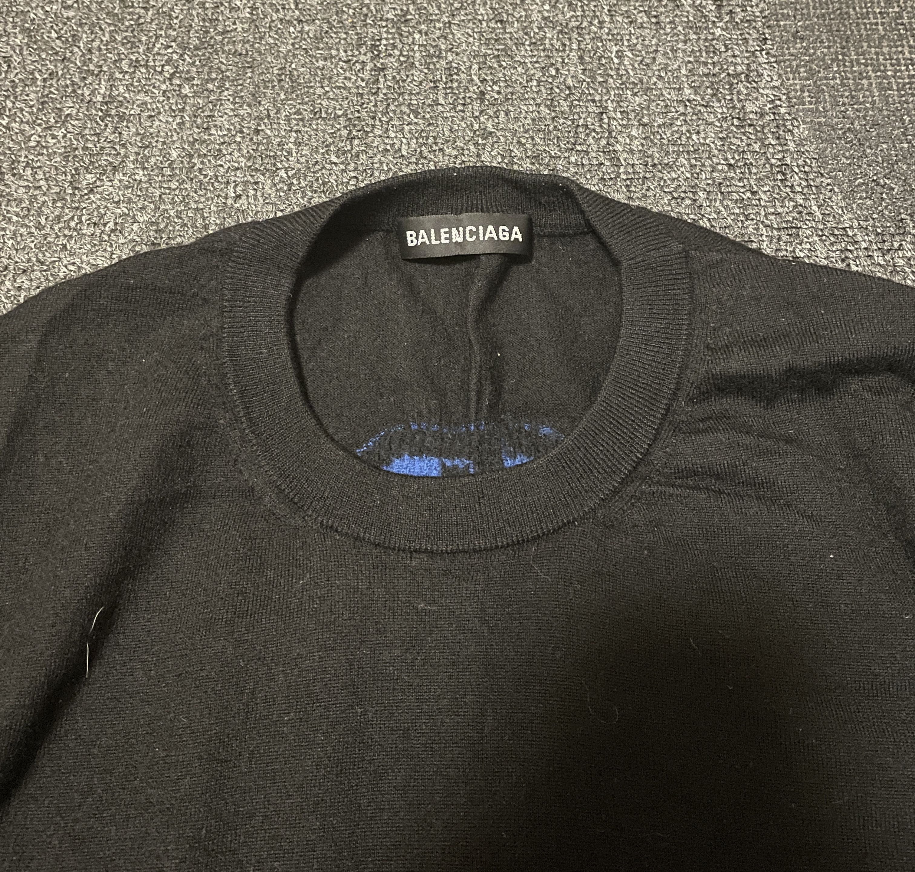 Balenciaga Balenciaga Black Wool Sweater Pullover Size L Unisex Size US L / EU 52-54 / 3 - 4 Thumbnail