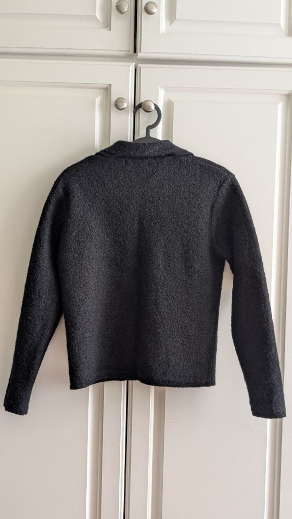Other Women's KAREN SCOTT Petite Black Wool Cardigan PM Size S / US 4 / IT 40 - 2 Thumbnail