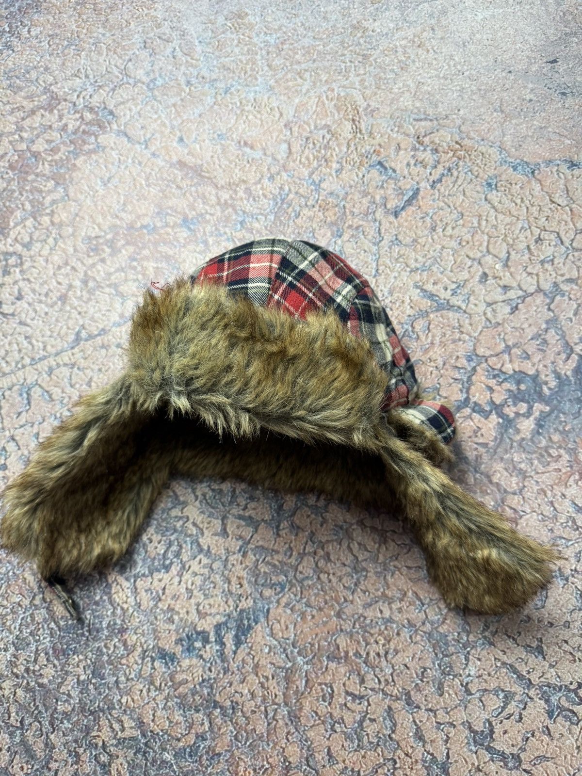 Japanese Brand Vintage Y2K fuzzy fur ushanka hat punk Japanese mohair Size ONE SIZE - 3 Thumbnail