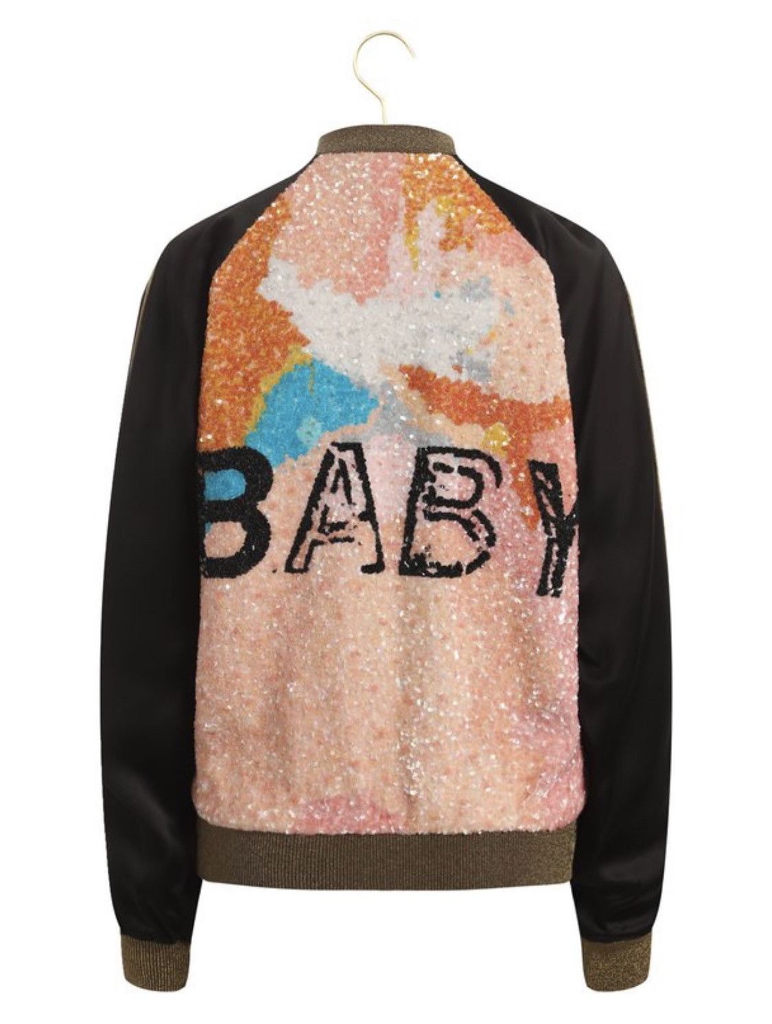 image of Saint Laurent Paris Saint Laurent Teddy Baby Application Print Light Jacket, Men's (Size Small)