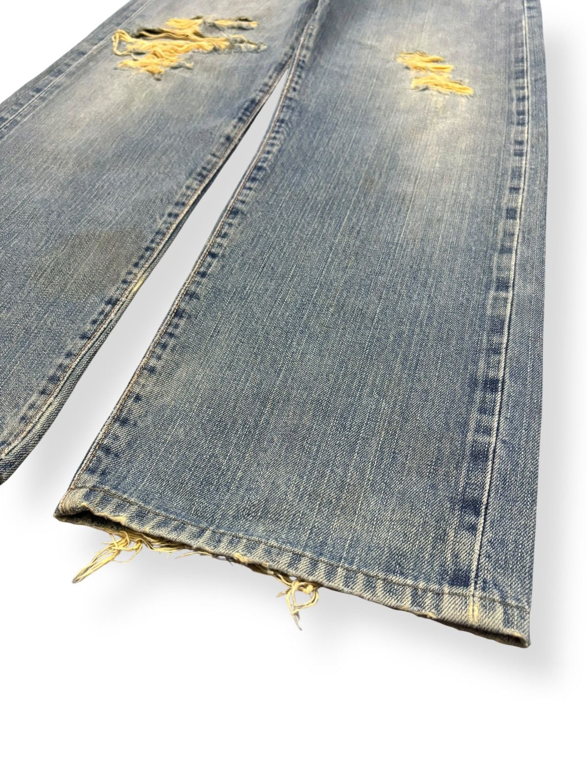 Edwin Vintage Edwin 505X Selvedge Mud Wash Loose Distressed Jeans Size US 31 - 10 Thumbnail