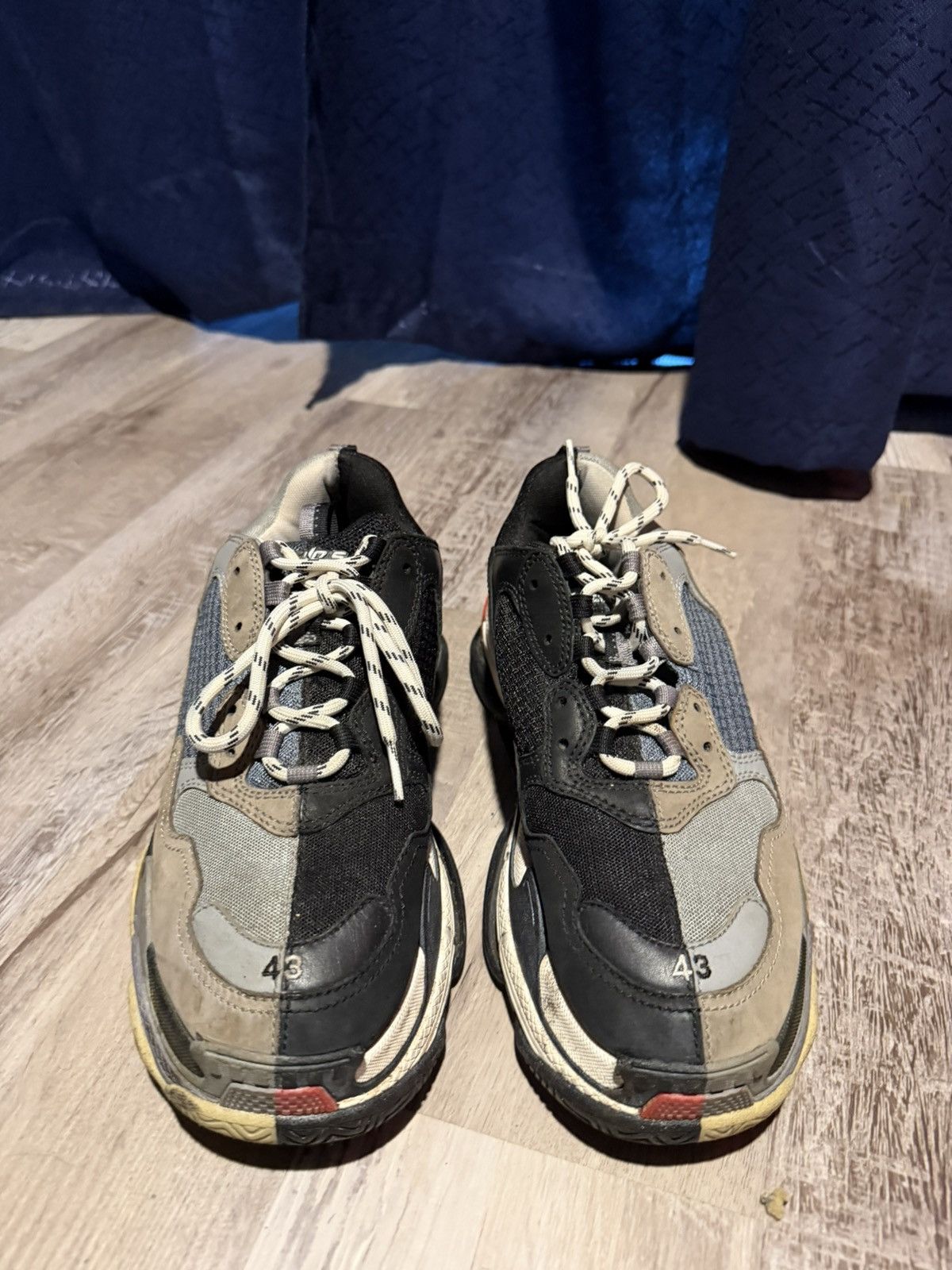 Balenciaga BALENCIAGA SPLIT BLACK GREY Size US 10 / EU 43 - 1 Thumbnail