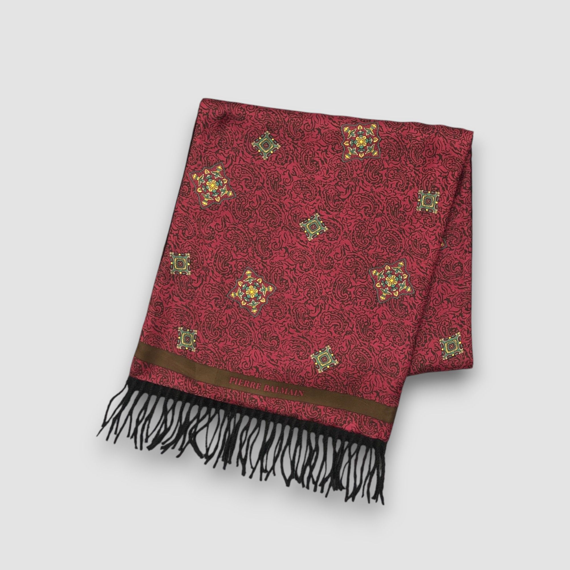 Pierre Balmain Vintage Pierre Balmain Scarf Muffler SILK Wool Neck Scarves Size ONE SIZE - 3 Thumbnail