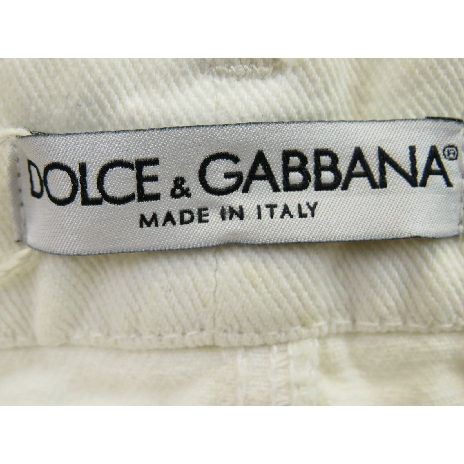 Dolce & Gabbana DOLCE GABBANA STRAIGHT LEG WHITE COTTON PANTS JEANS 42 ITALY Size 31" - 7 Thumbnail