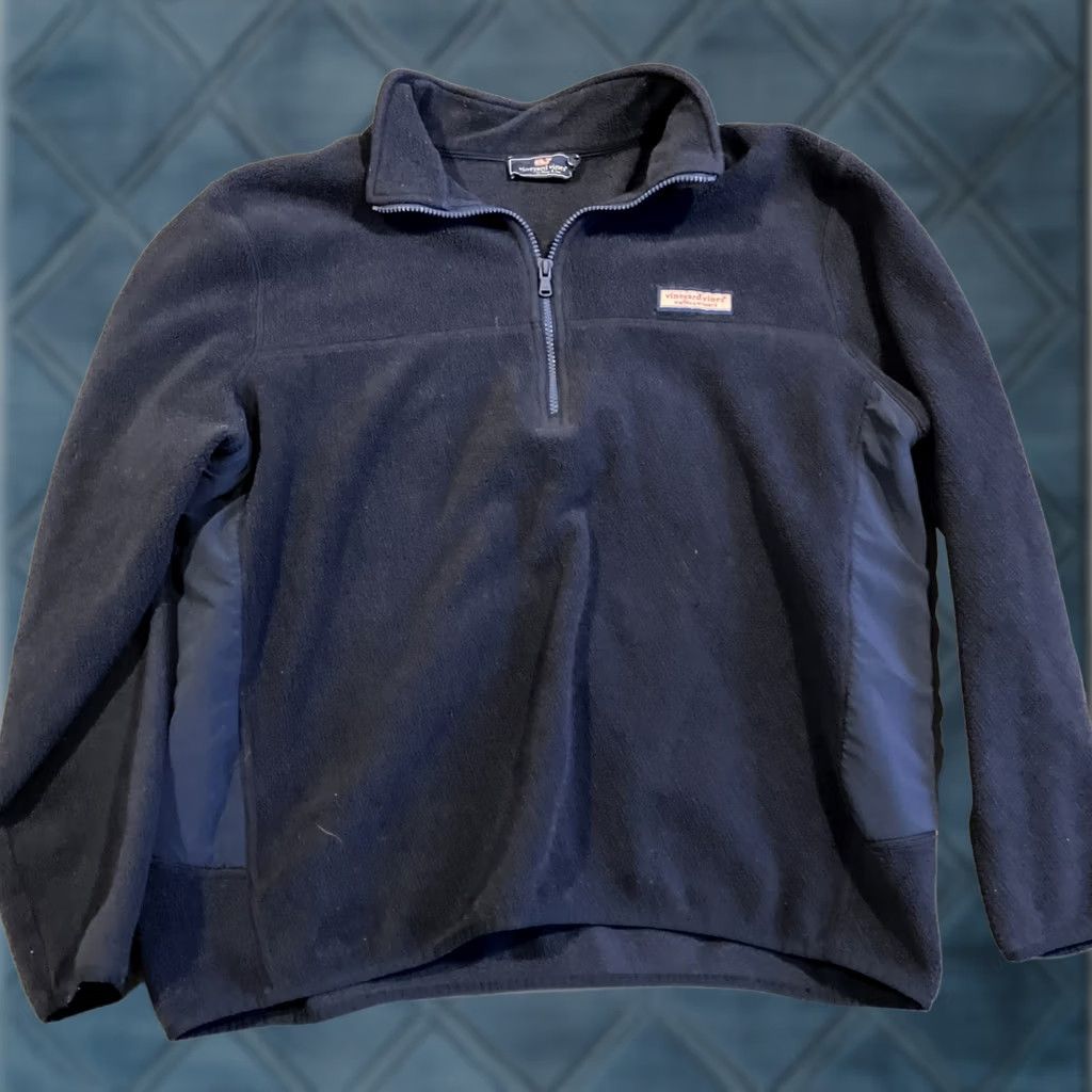 Vineyard Vines VINEYARD VINES Shirt Pullover Men XL Navy Quarter Zip Fleece Sweater Size US XL / EU 56 / 4 - 1 Thumbnail