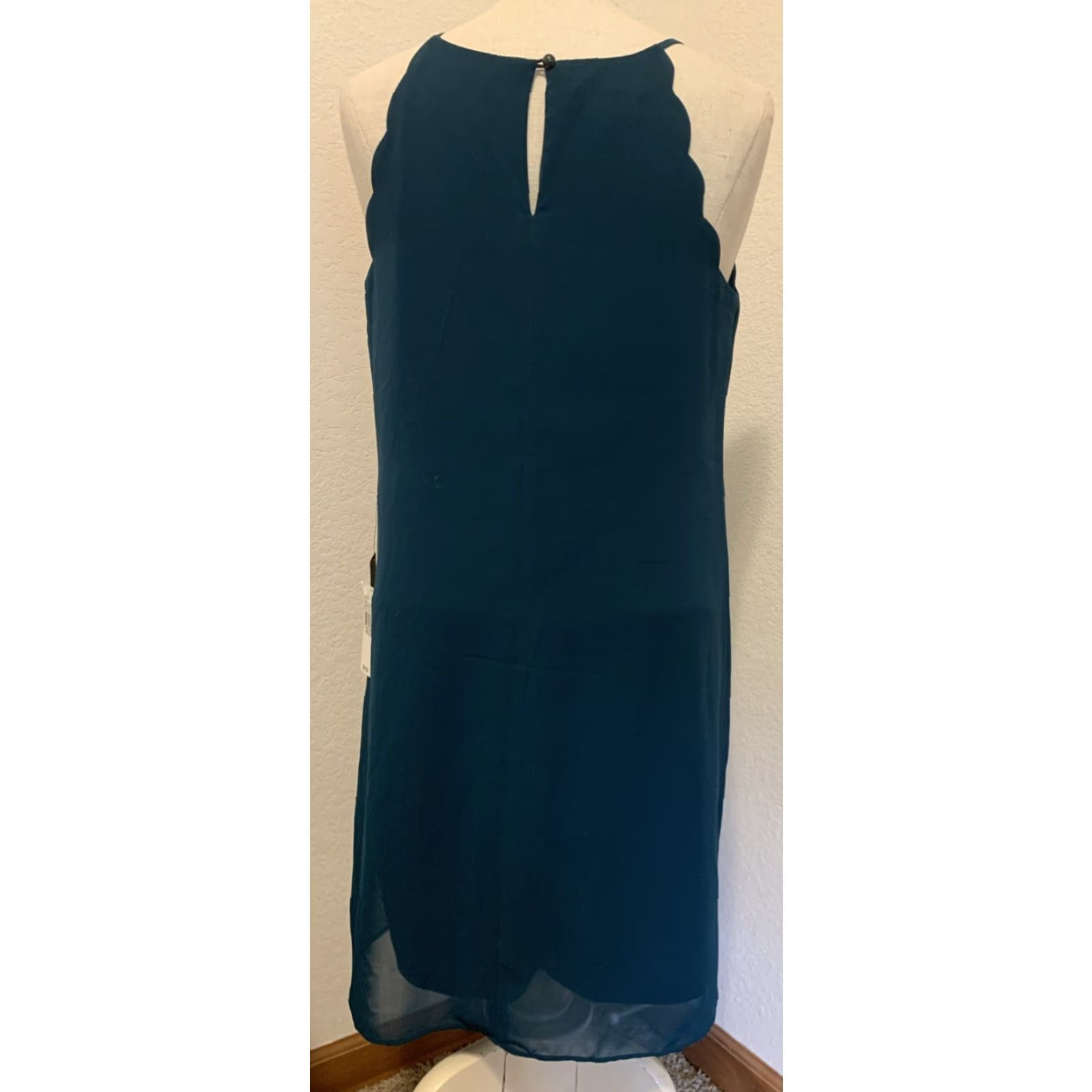 Vintage NWT A. Byer Jrs. Med Tank Dress dark teal lined Sheer Tank Dress Juniors M Womens Size M / US 6-8 / IT 42-44 - 4 Thumbnail