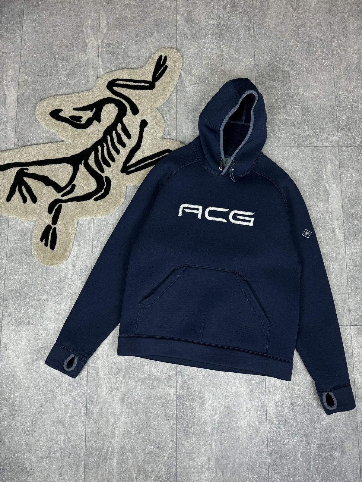 Nike × Nike ACG × Vintage Mens Vintage Nike ACG Spellout Scuba Hoodie y2k rare drill Size US L / EU 52-54 / 3 - 1 Thumbnail