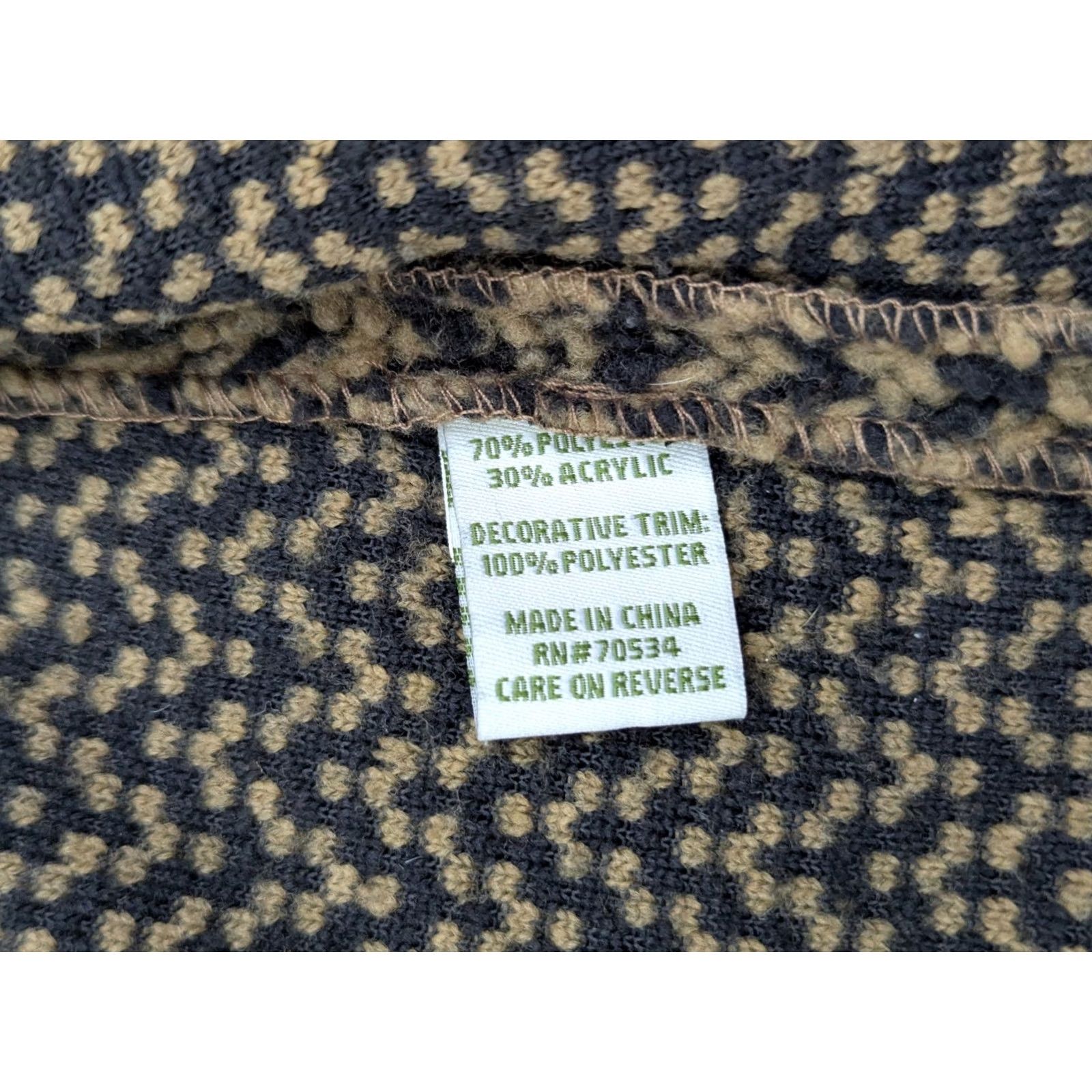 Orvis Orvis Fleece Sherpa Houndstooth Cardigan, Women XL Size XL / US 12-14 / IT 48-50 - 4 Thumbnail