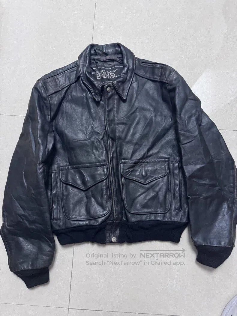 Schott Schott A2 aviator leather jacket Size US S / EU 44-46 / 1 - 1 Thumbnail