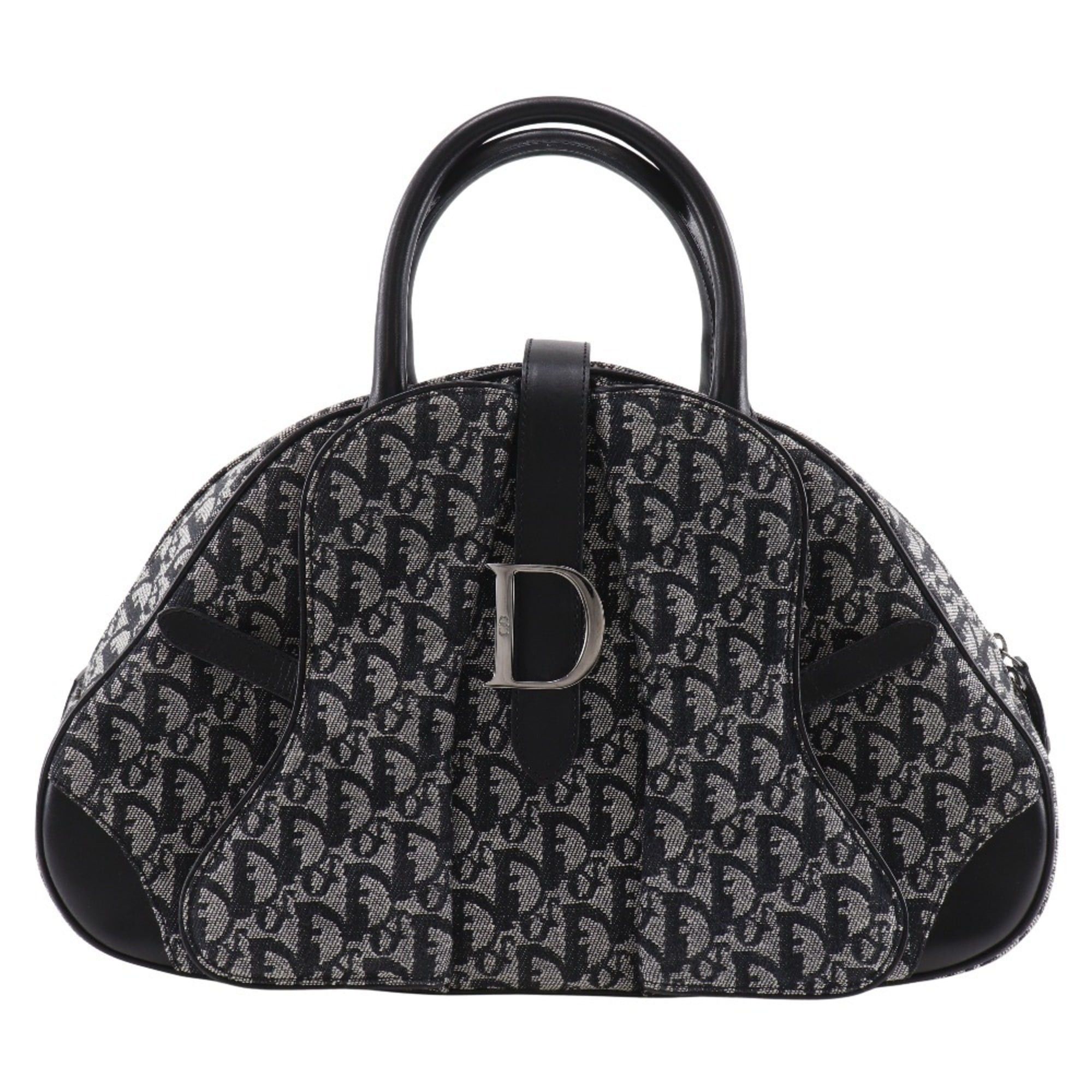 Dior Christian Dior Double Saddle Bag, Trotter Canvas, Navy Blue, A5, Zipper, Women's Size ONE SIZE - 1 Thumbnail