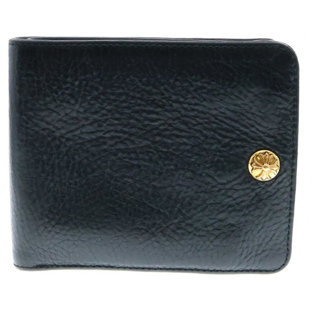 Chrome Hearts 22K Gold 1SNAP 1 Snap Leather Wallet CHROME HEARTS