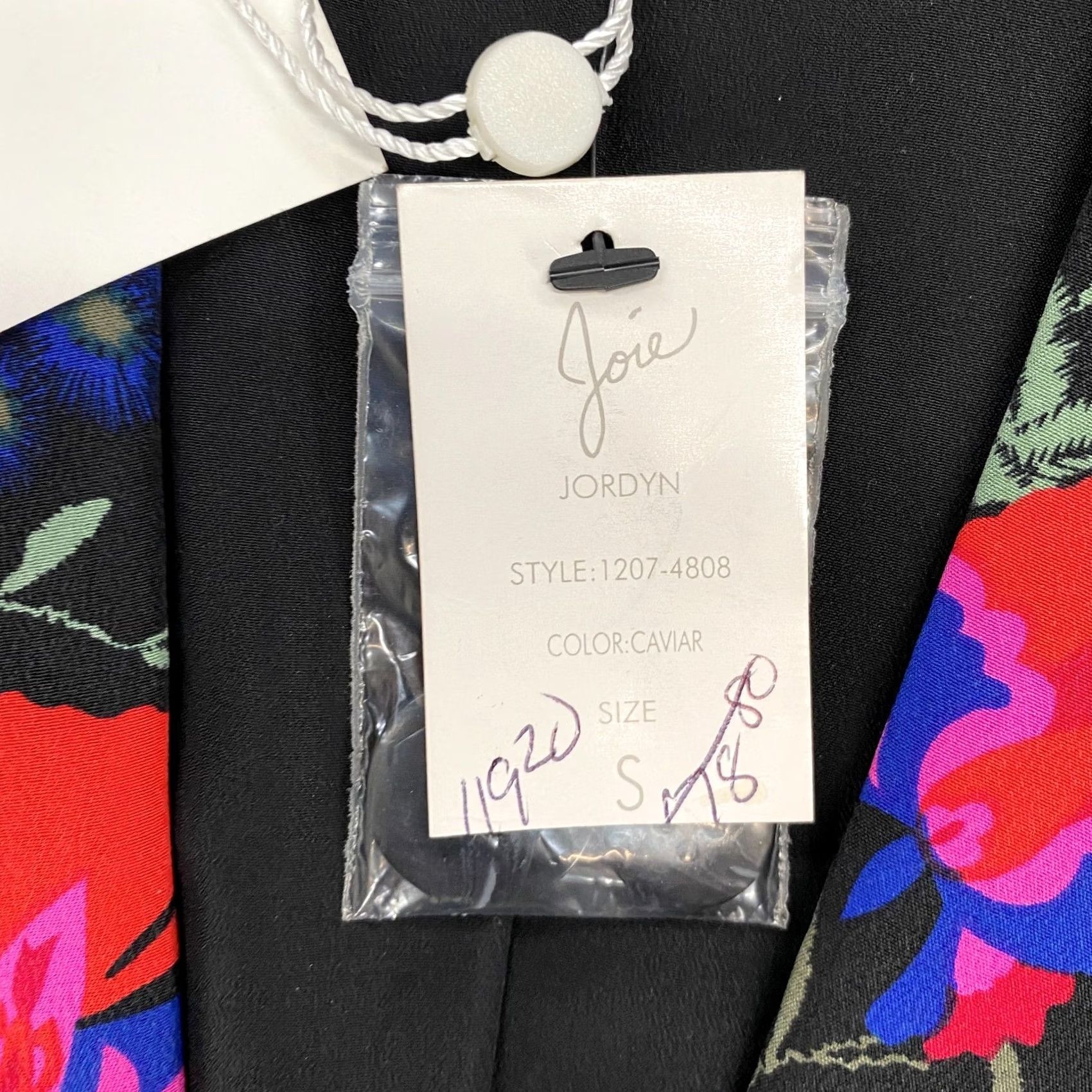 Joie Joie Blazer Silk Floral S Black Women Small Mid-Length Long Sleeve Button Jacket Mens Womens Girls not Size S / US 4 / IT 40 - 6 Thumbnail