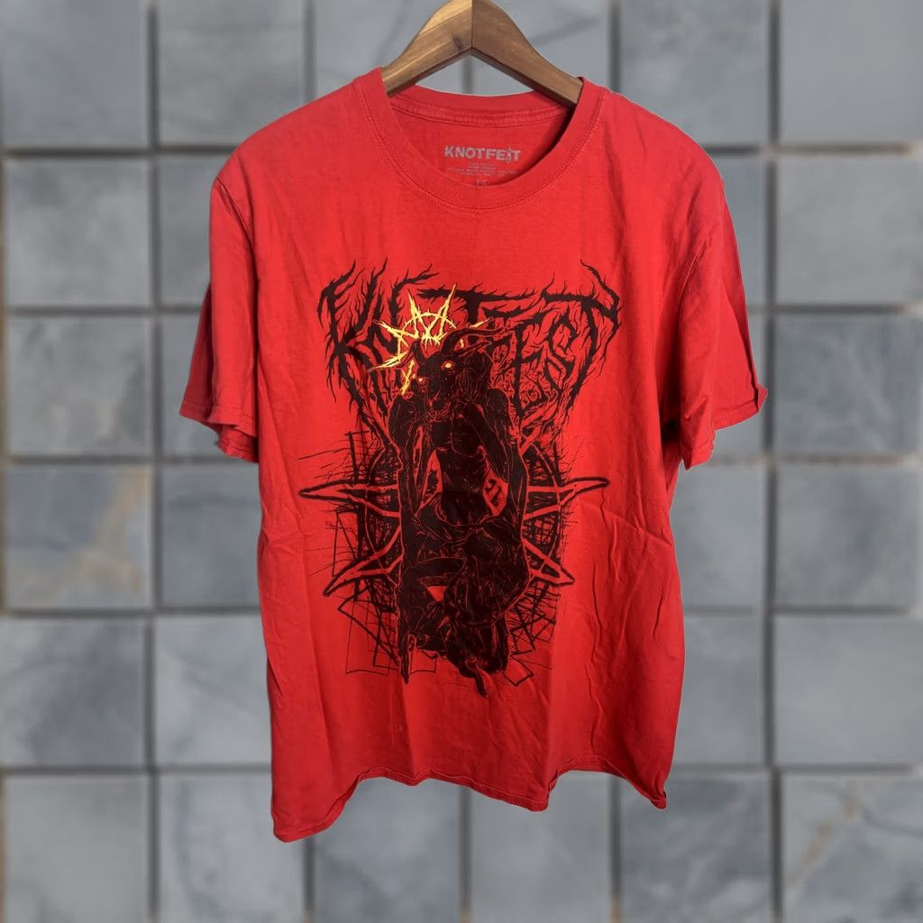 Vintage Knotfest Shirt Mens Large Red Graphic Print Festival Slipknot Concert Band 2021 Size US L / EU 52-54 / 3 - 1 Thumbnail