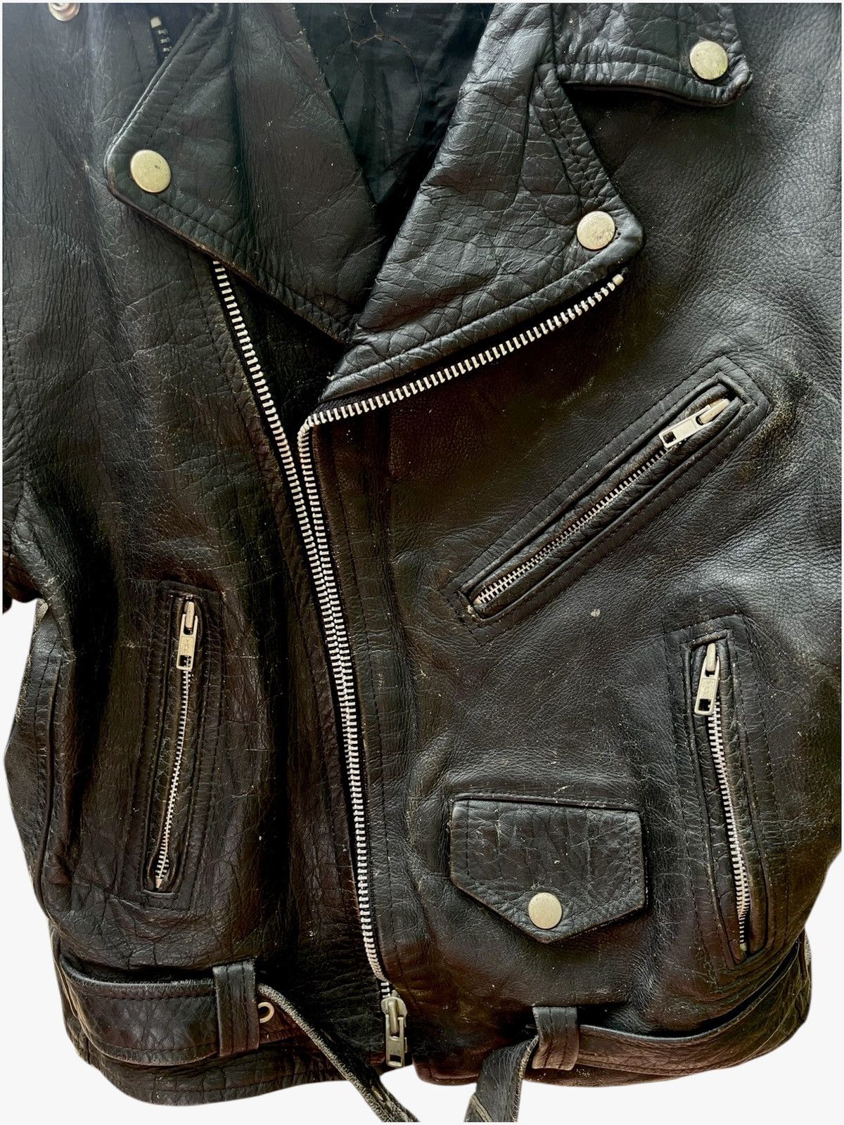 Vintage Vintage Leather Jacket “Rare” Sz. L (true vintage) Size US L / EU 52-54 / 3 - 3 Thumbnail