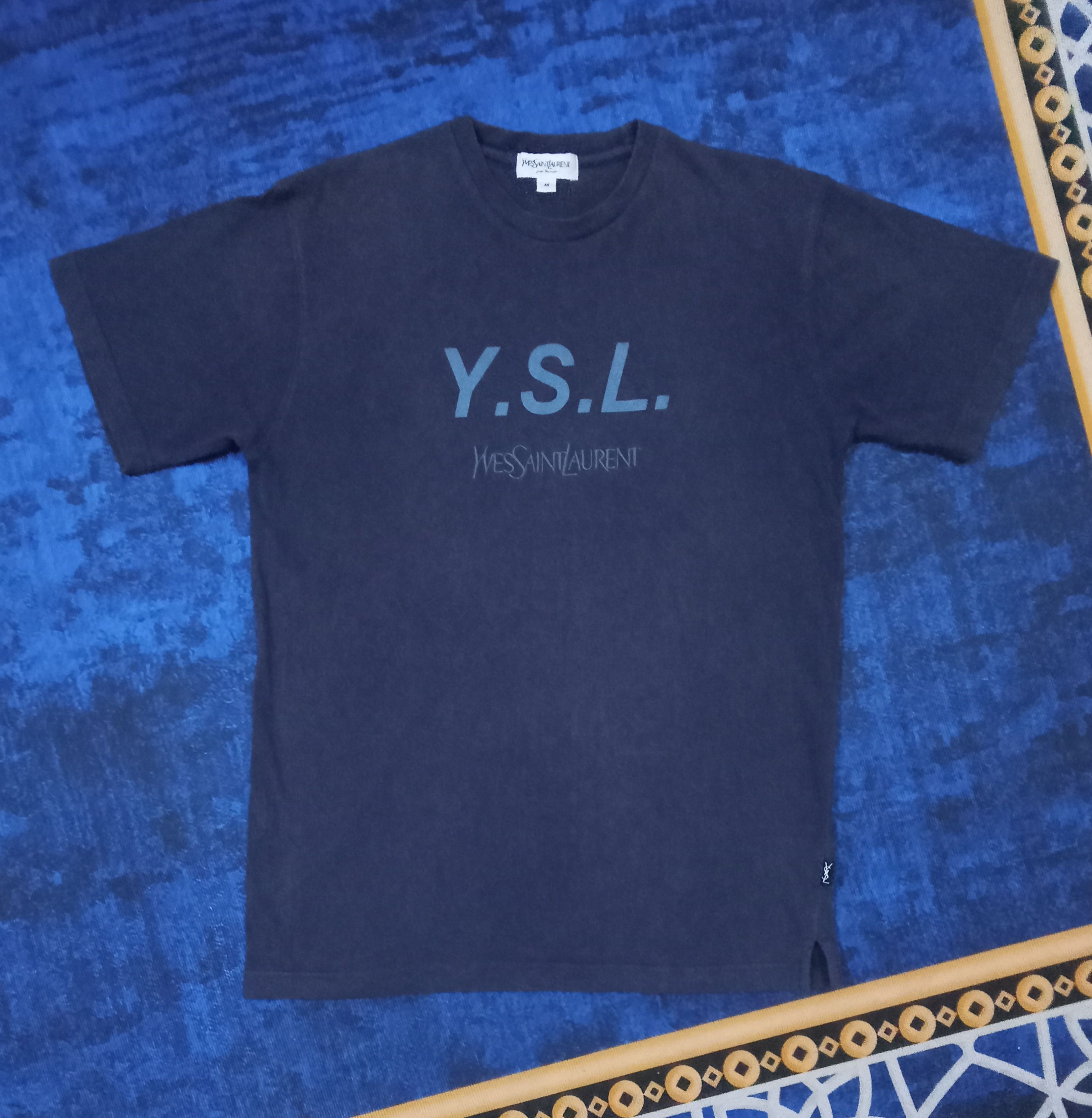 Yves Saint Laurent Yves Saint Laurent Centre Spell Out Vintage T Shirt Size US M / EU 48-50 / 2 - 1 Thumbnail