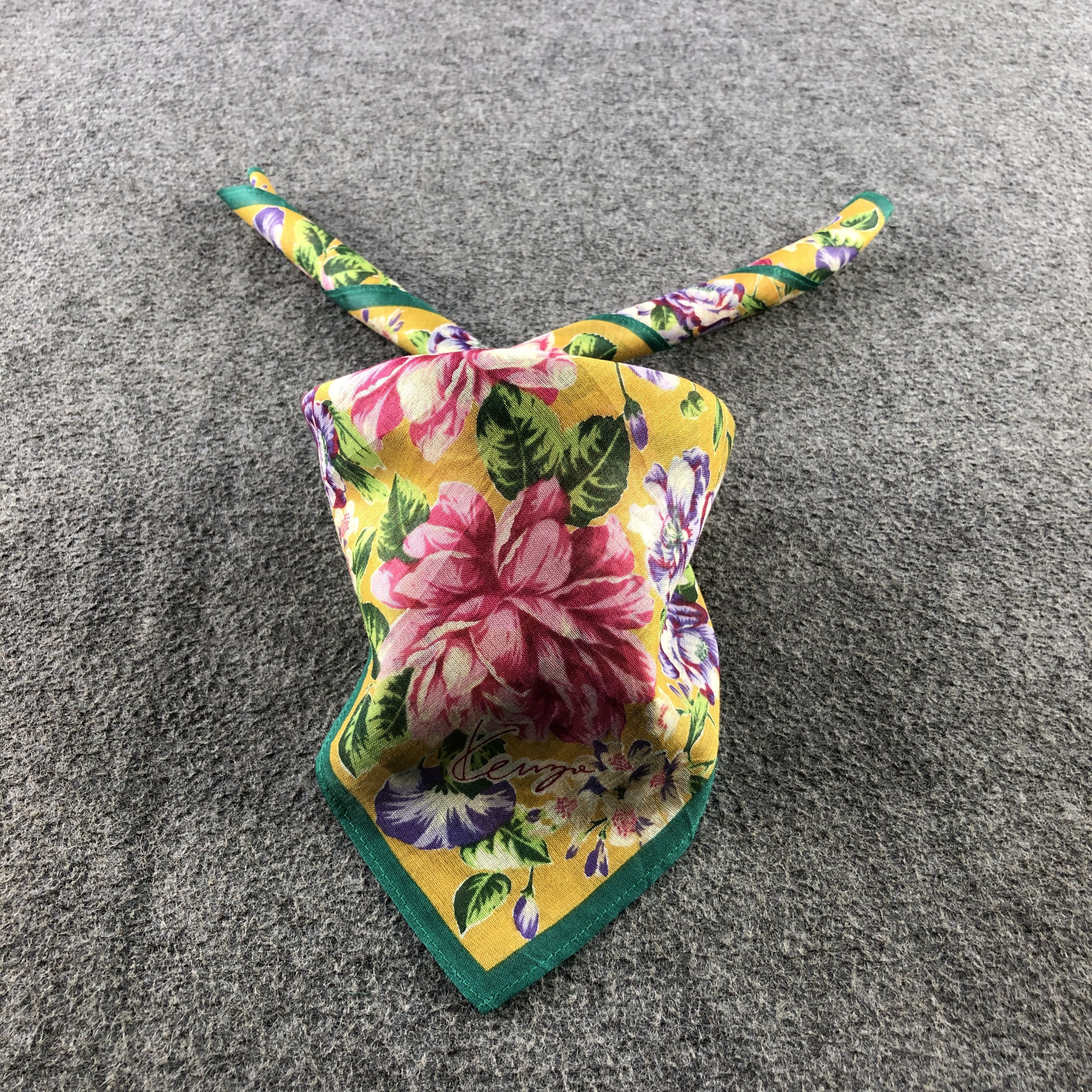 Kenzo Kenzo Floral Handkerchief Neckerchief Bandana H2378 Size ONE SIZE - 1 Thumbnail