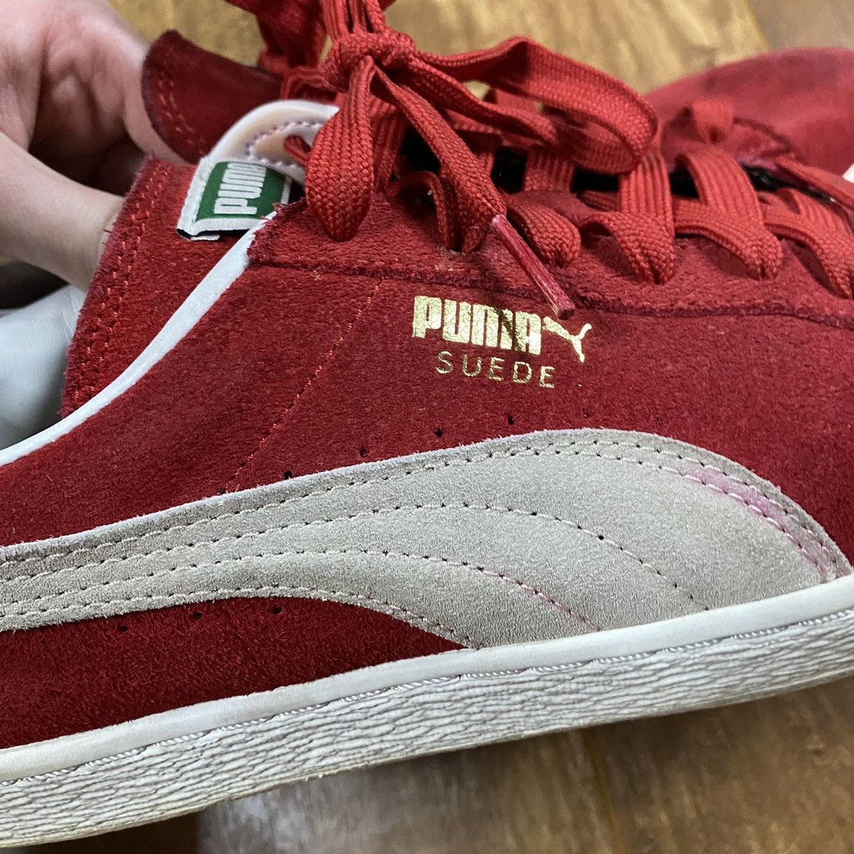 Puma Puma Classic Red Suede Sneakers Size US 10 / EU 43 - 7 Thumbnail
