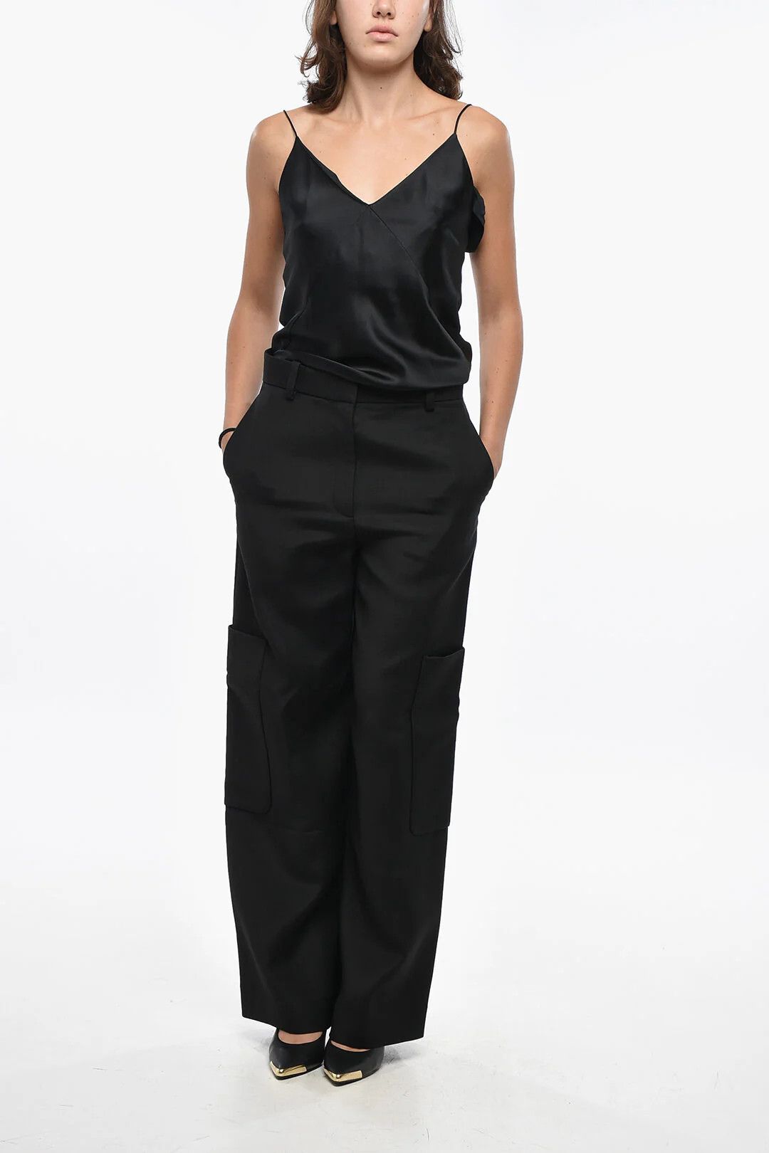 KHAITE og1mm0426 High-Rise Cargo Pant in Black Size 28" / US 6 / IT 42 - 4 Thumbnail