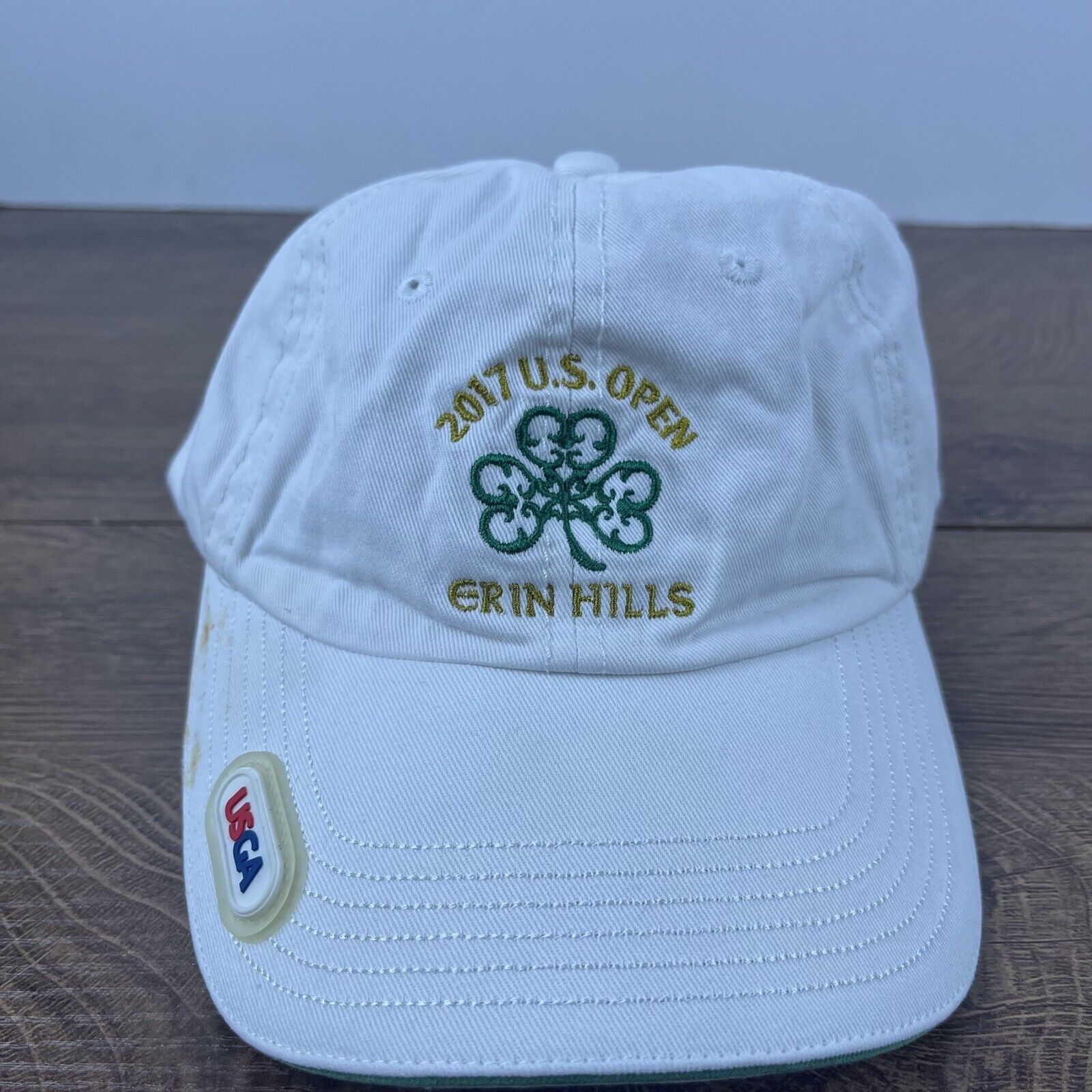 Other Erin Hills Hat 2017 US Open Hat White Cap Hat Adjustable Hat Size ONE SIZE - 2 Thumbnail