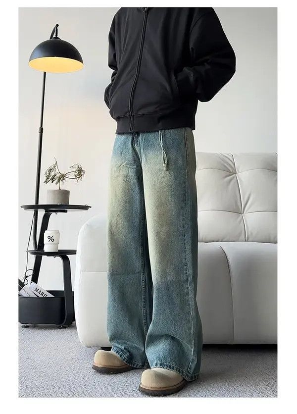 Jean Shizuku x Emiko Blue Washed Straight Flare Jeans Size US 30 / EU 46 - 3 Thumbnail
