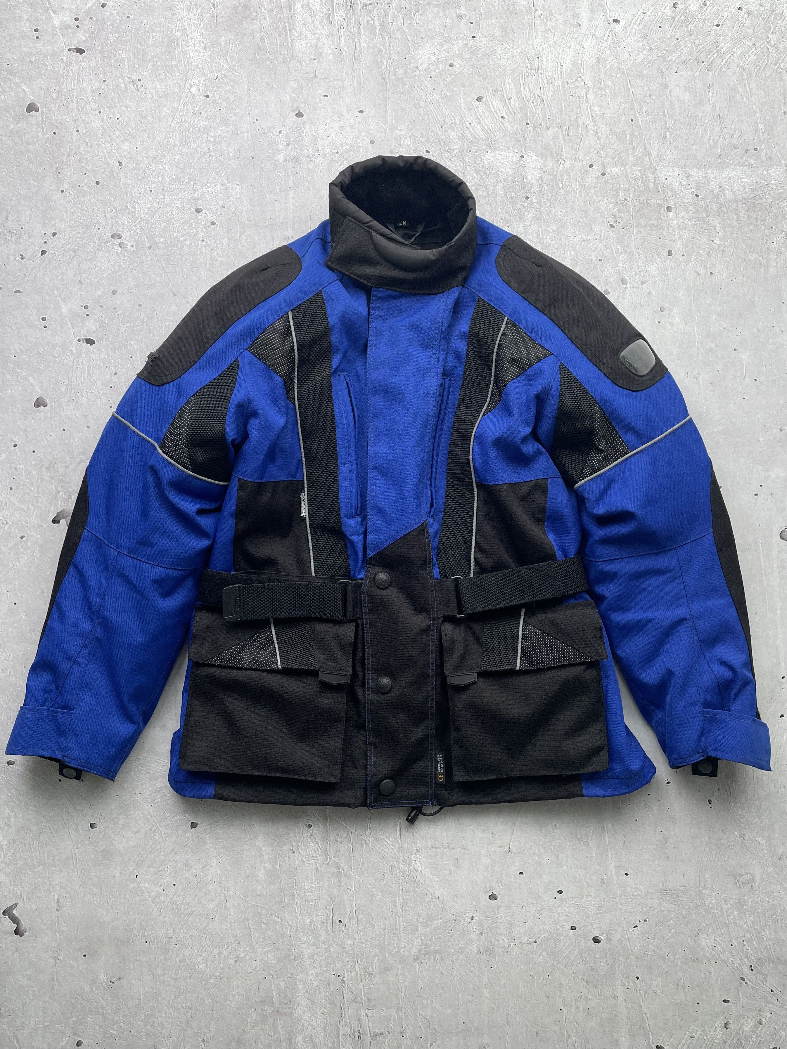 image of Avant Garde x Racing Frank Thomas Vintage Racing Moto Jacket in Blue, Men's (Size Medium)