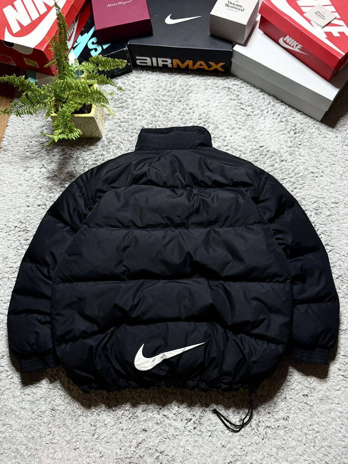 Nike 90s Nike Puffer Vintage Jacket Rare Big Logo Swoosh Size US L / EU 52-54 / 3 - 1 Thumbnail