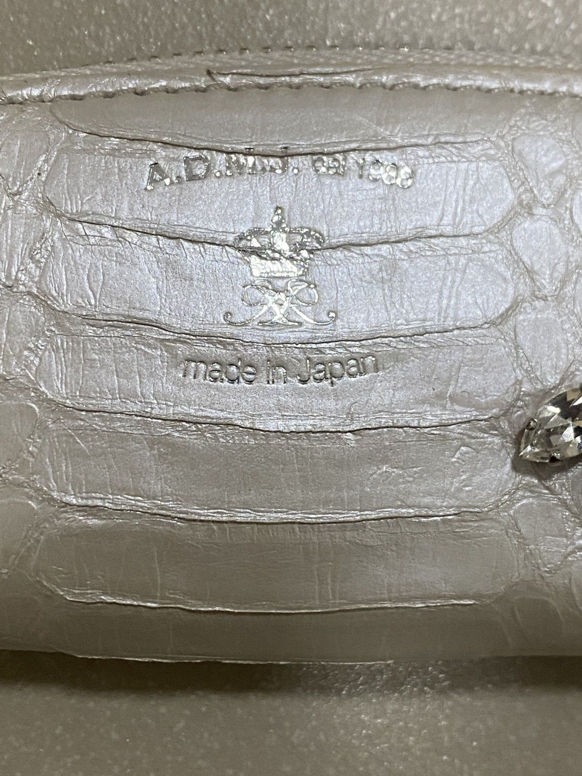 Japanese Brand 3. Luxury ADMJ Croc Embossed Coin Case 🐝 Japan Exclusive Size ONE SIZE - 3 Thumbnail
