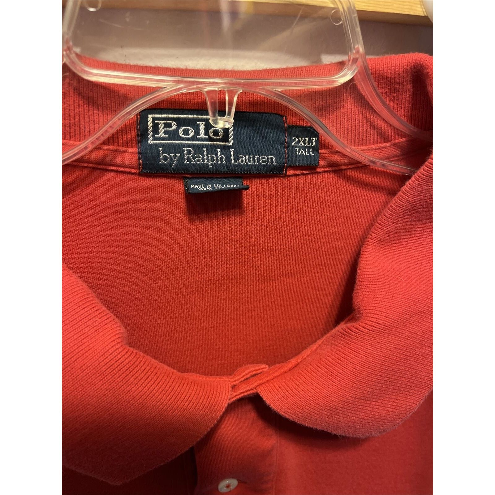 Polo Ralph Lauren Polo Ralph Lauren Men XXLT Red 1/4 Button Cotton Polo Shirt Size US XXL / EU 58 / 5 - 2 Thumbnail
