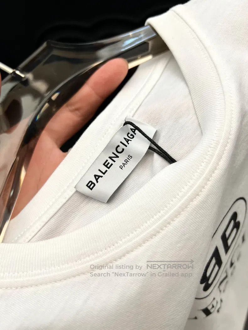 Balenciaga Balenciaga Front Double B Logo Short Sleeve T-Shirt Size US S / EU 44-46 / 1 - 4 Thumbnail