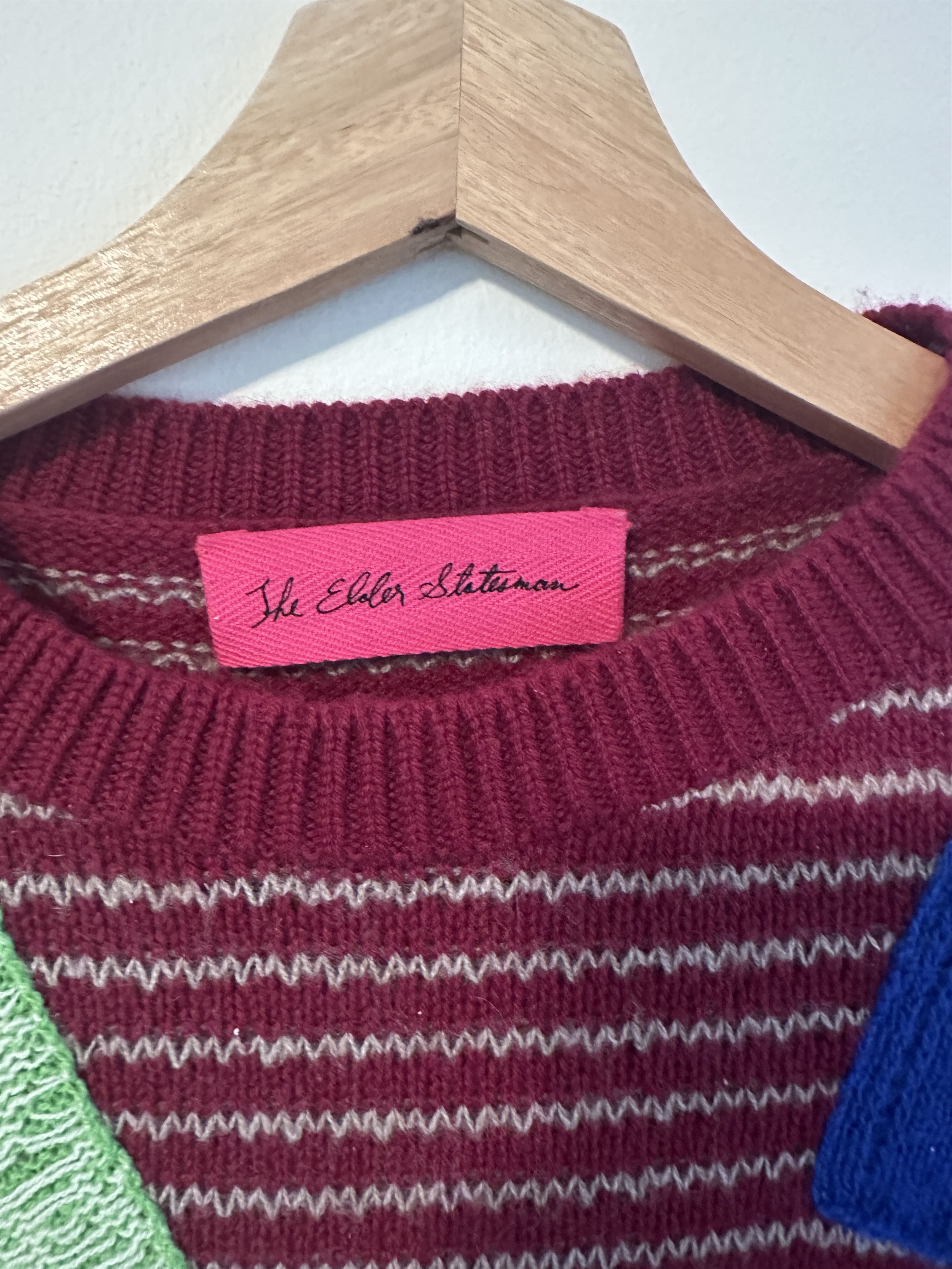 The Elder Statesman Patchwork Wool/Cashmere blend sweater Size US M / EU 48-50 / 2 - 3 Thumbnail