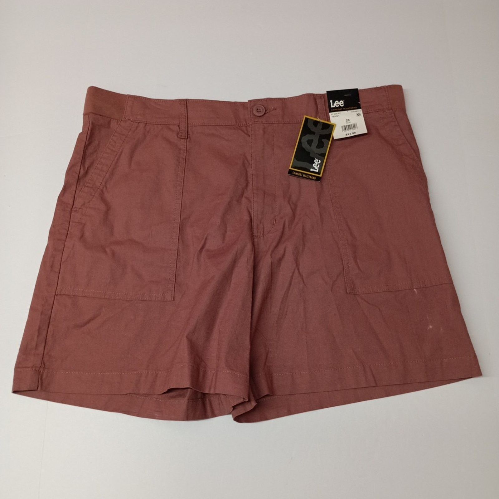 Lee Lee Bermuda Shorts Women Size 20 Henna 6" Ins Comfort Waist Size 42" / US 20 - 1 Thumbnail