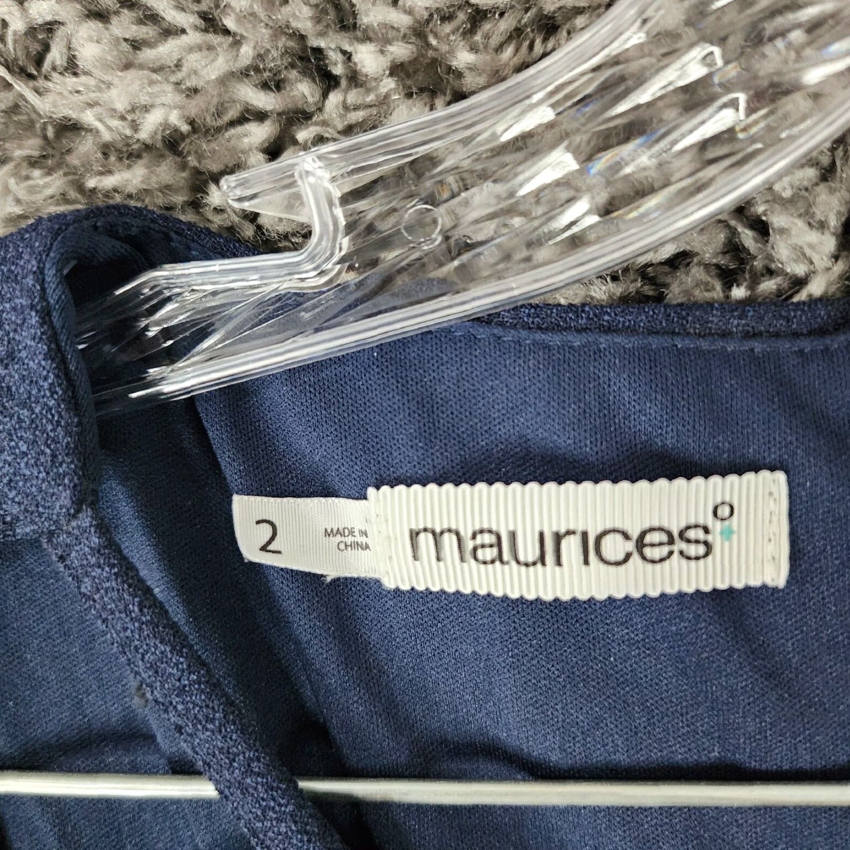 Vintage VINTAGE Maurices Women's Dress Sleeveless A-Line Knee Length Plus Size 2 Navy Blue Summer Size XS / US 0-2 / IT 36-38 - 3 Thumbnail